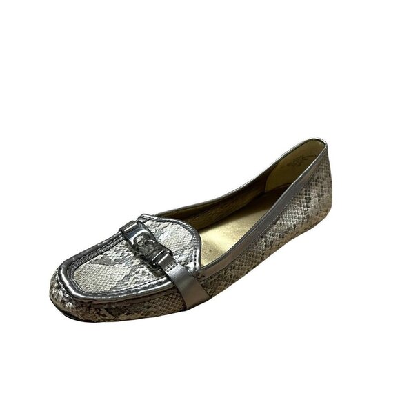 Circa Joan & David Luxe Womens Vegan Leather Python Snake Print Loafers Size 8.5 - Picture 1 of 10